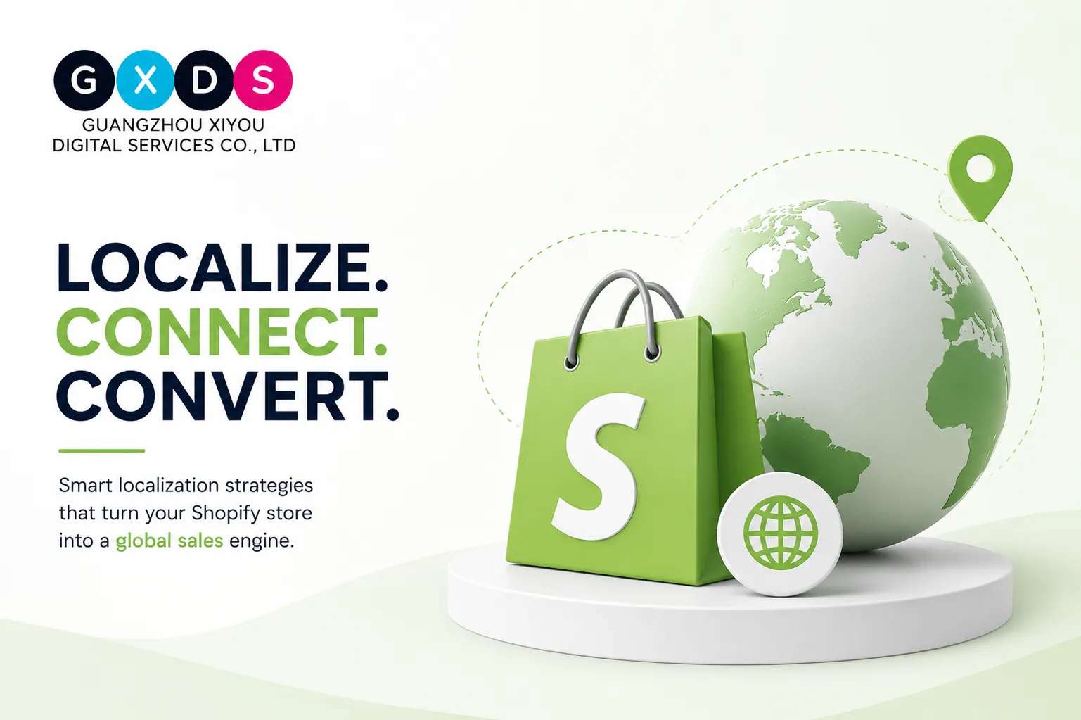 Shopify localization agency in China helping cross-border sellers optimize Shopify stores for global customers and higher conversions